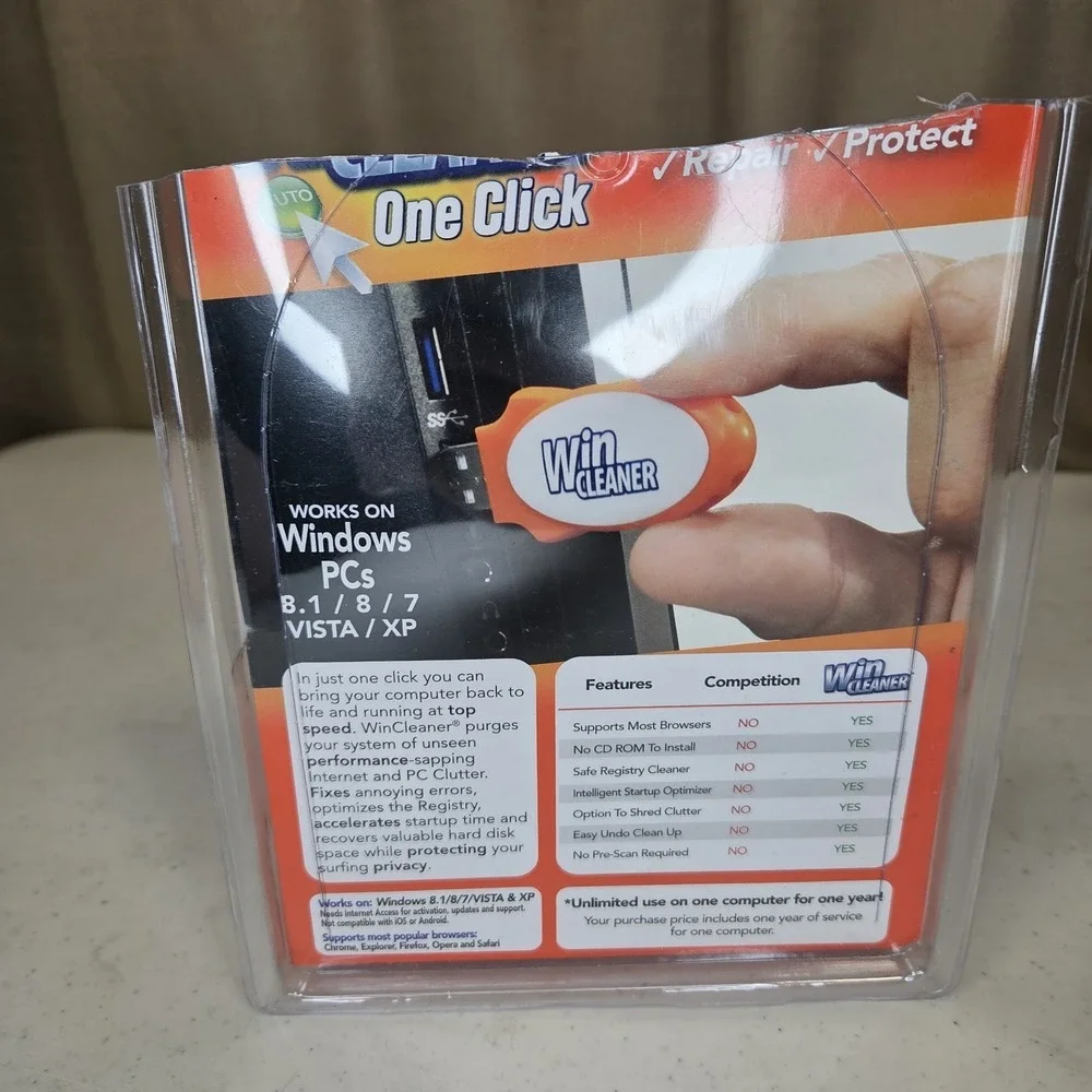 Win Cleaner One Click Professional USB Computer Clean Repair for PC Laptop NEW